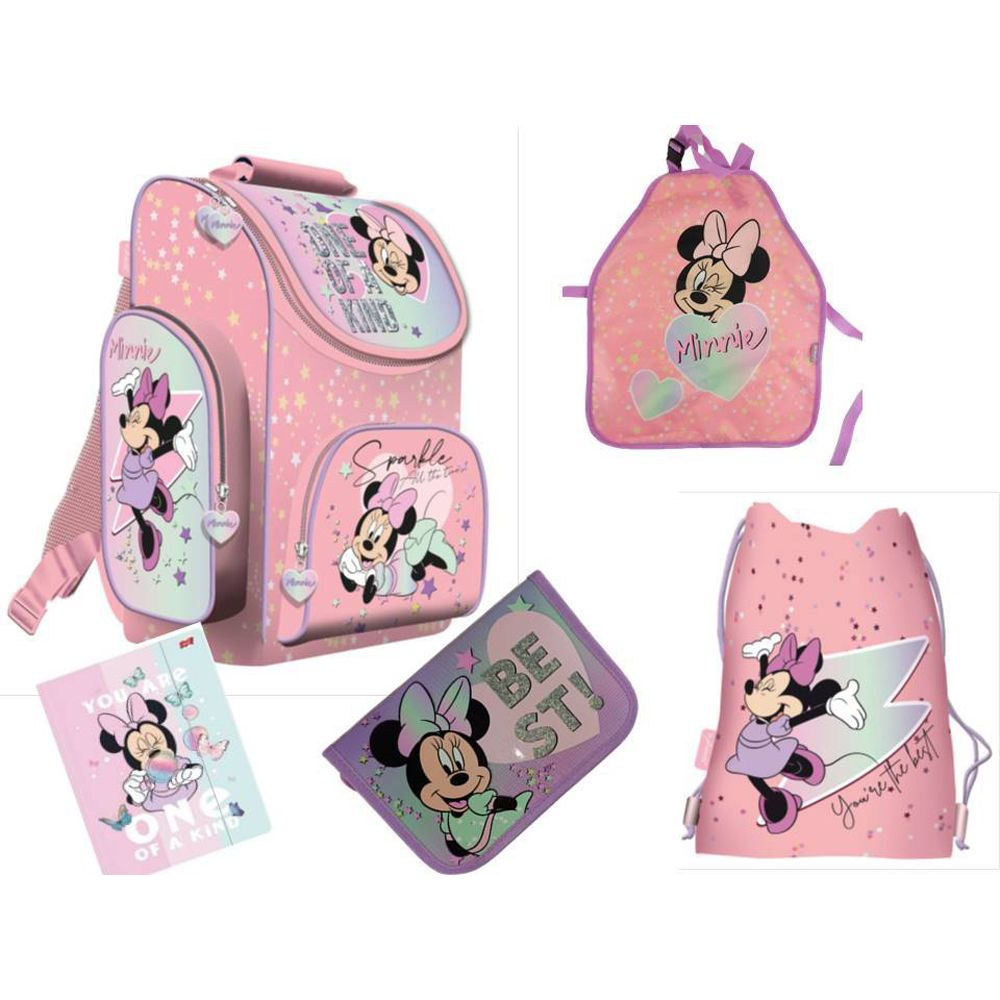 Minnie Mouse Skoletaske Sæt 5 Dele
