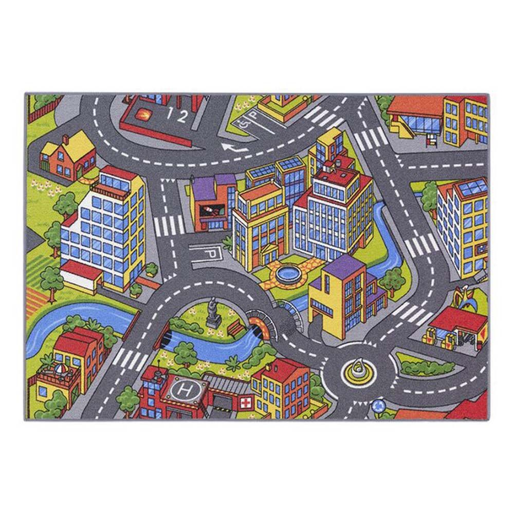 Gulvtæppe, Legetæppe City 95×133 cm