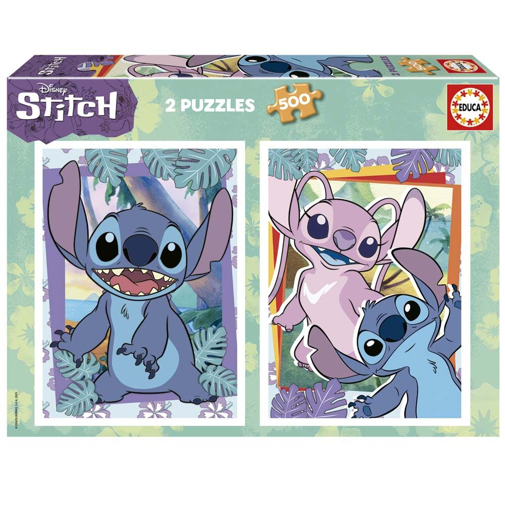 Disney Stitch Puslespil 2×500 Brikker