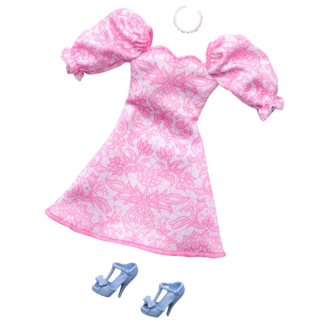 Barbie Dukketøj Pink Puff Sleeve Dress