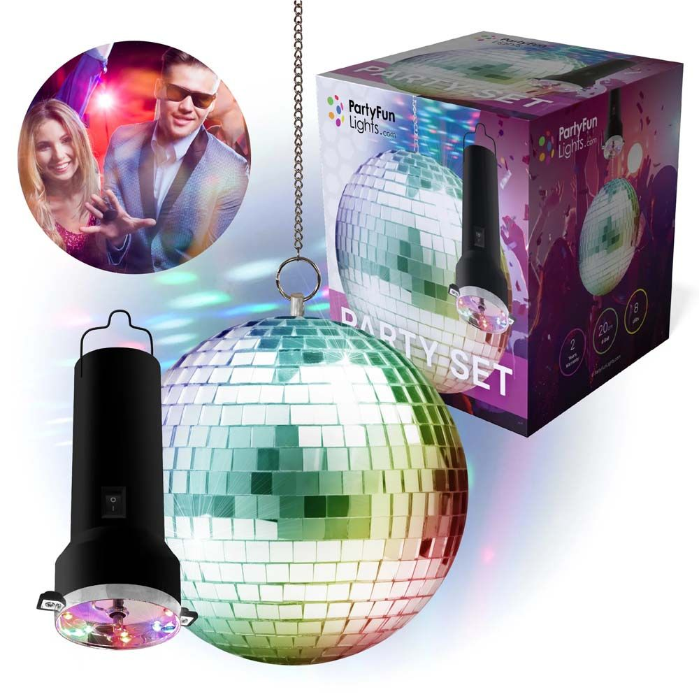 Party Set – Roterende Mirror Ball