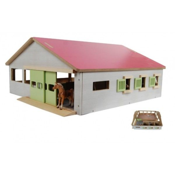 Kids Globe Ridehus 3 Bokse Pink