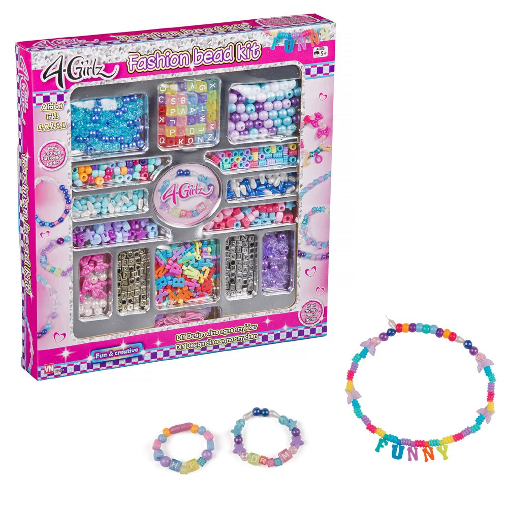 Stort perlesæt inkl. bogstaver