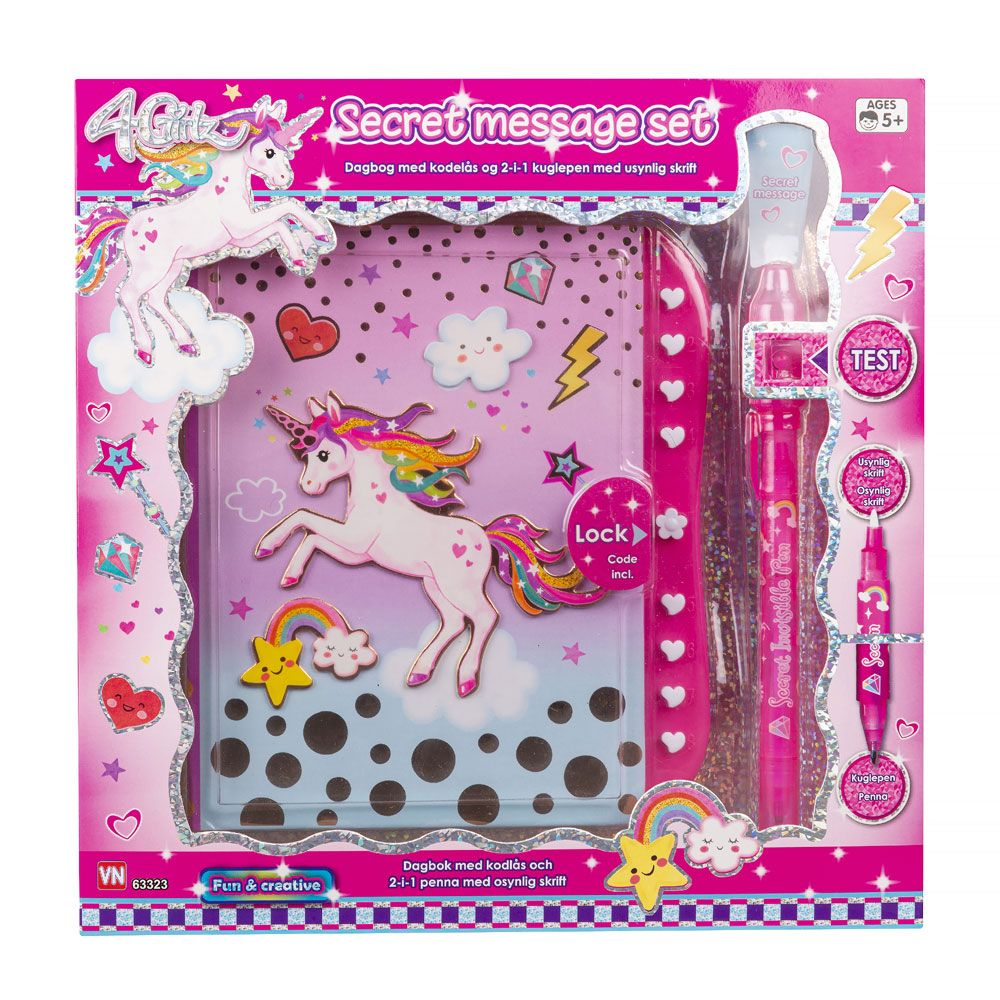 Dagbog med kode og kuglepen