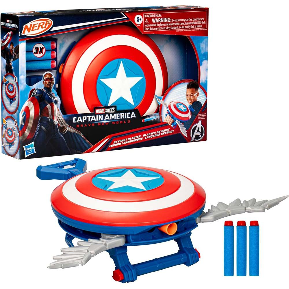 Captain America Nerf Skyshot Blaster