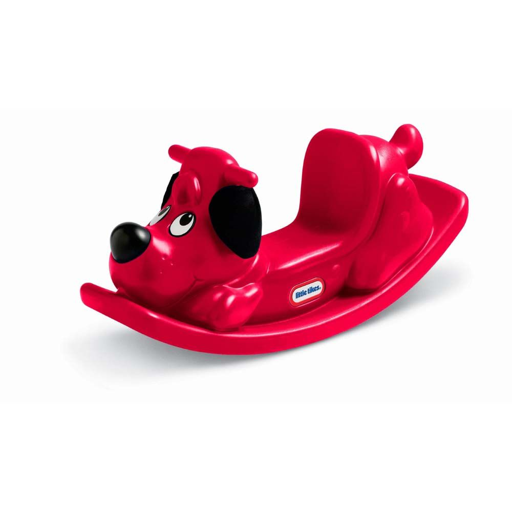 Gyngehest Formstøbt Rød Hund