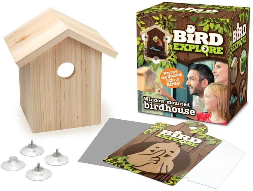 Fuglehus med gennemsigtig plade