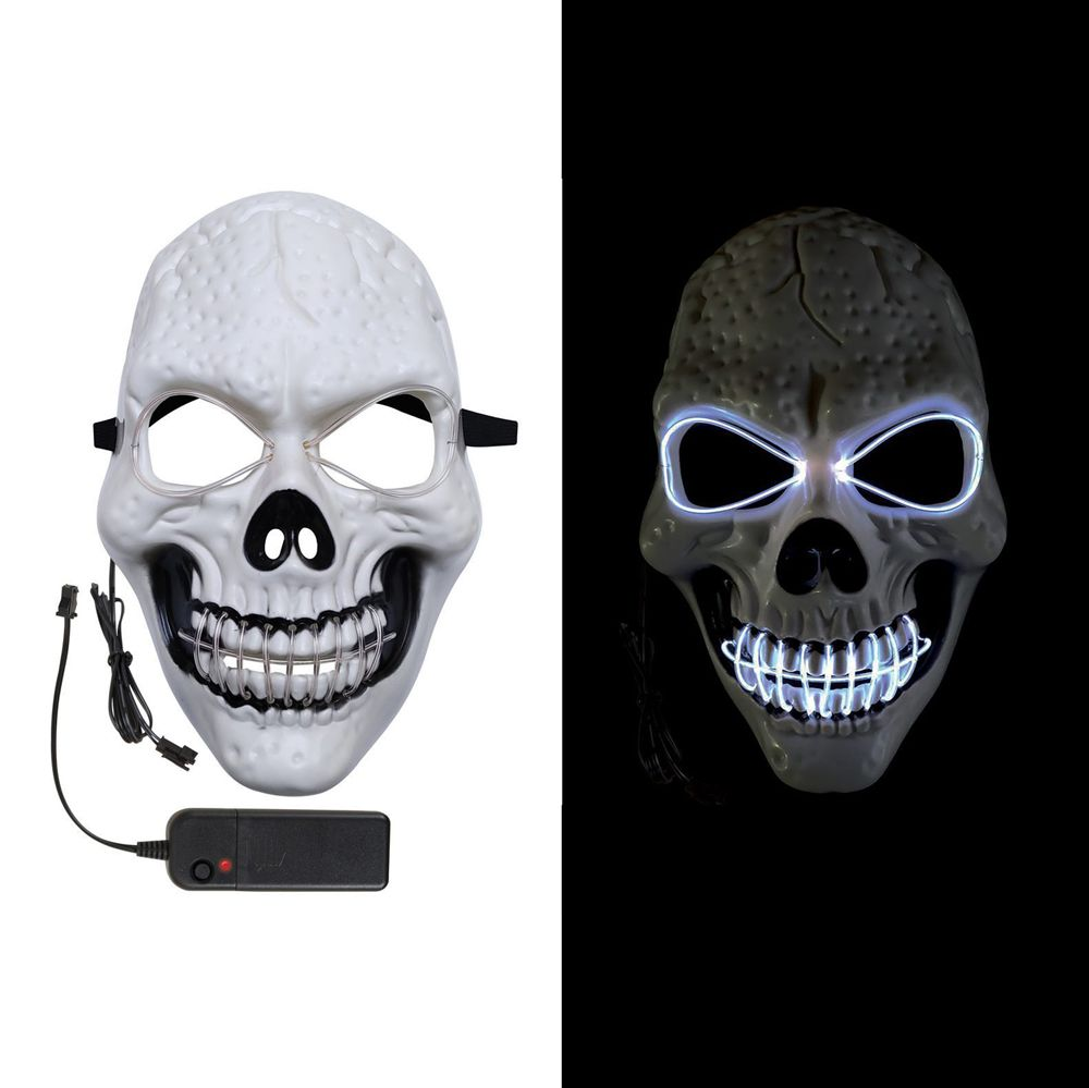Maske med LED – skelet