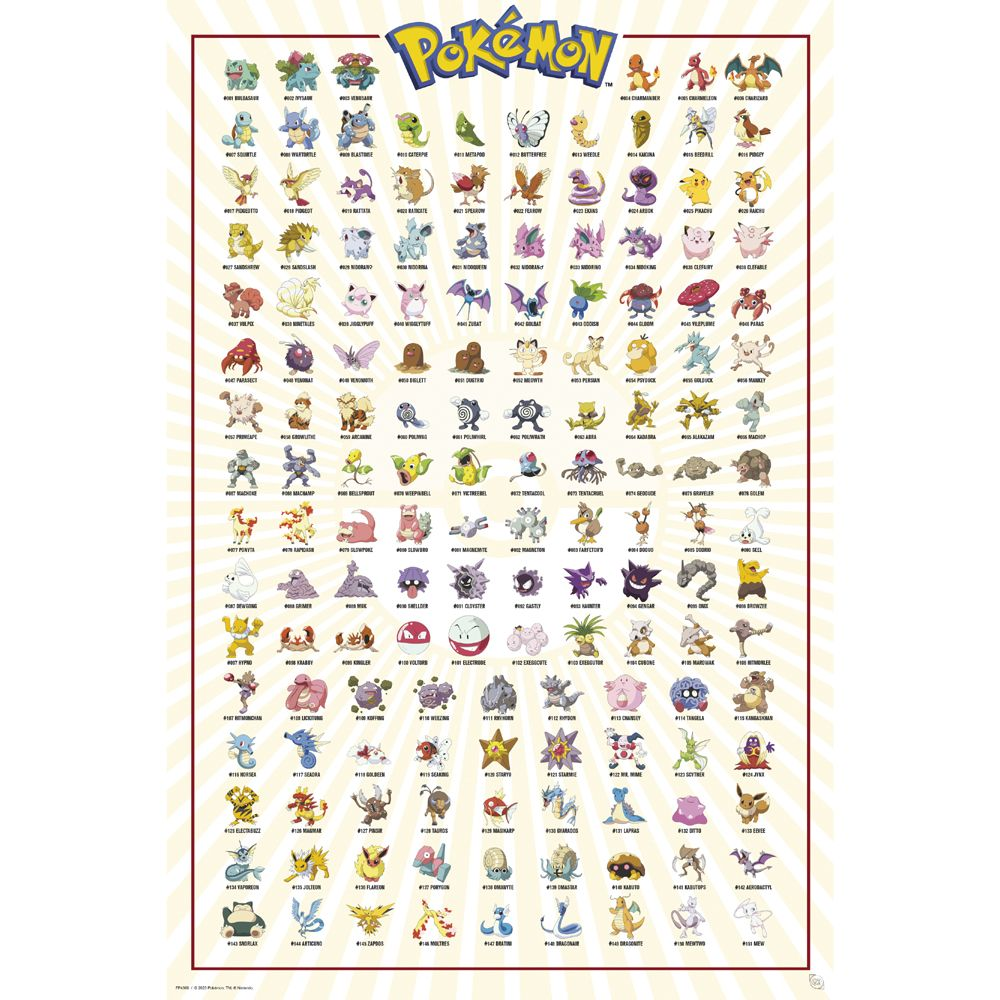 Pokemon Plakat 91,5×61 cm