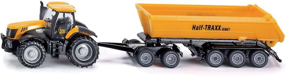Traktor JCB med dolly og tiptrailer 1:87