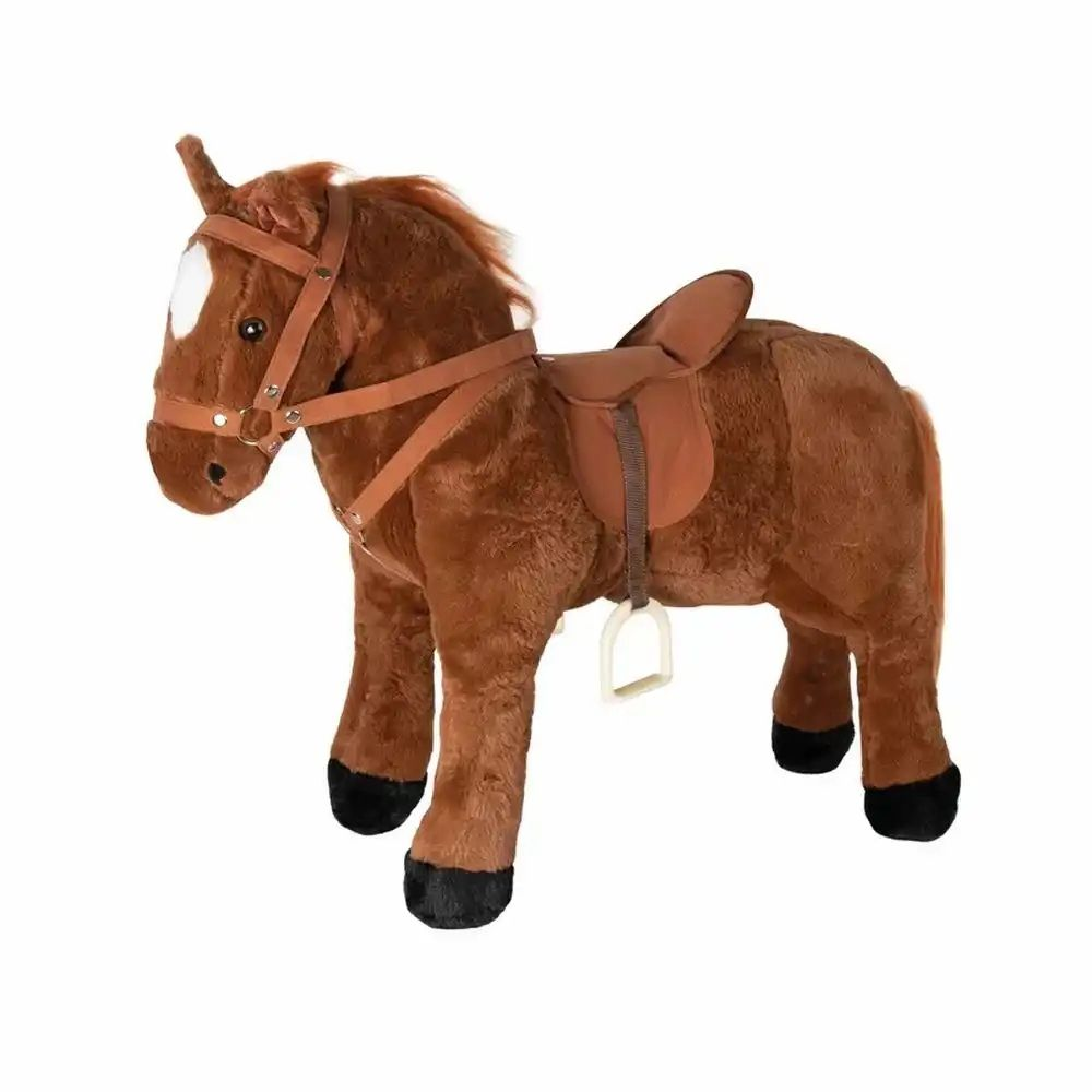 Stor plyshest med Lyd 70 cm