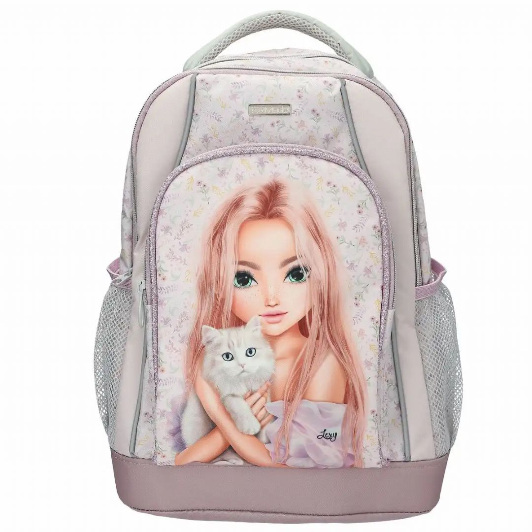 Skoletaske Blooming Kitty lilla