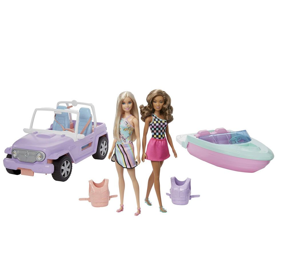 Barbie Båd & Bil med dukker