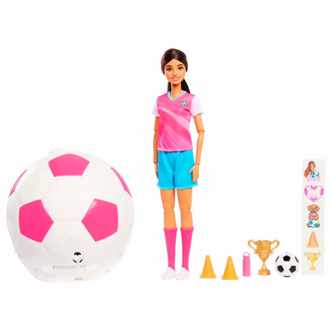 Barbie Team Roll & Reveal Fodboldspiller