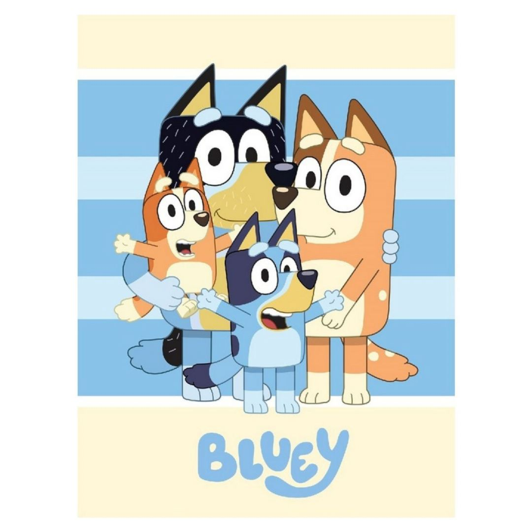 Bluey Fleece Tæppe 140x100cm