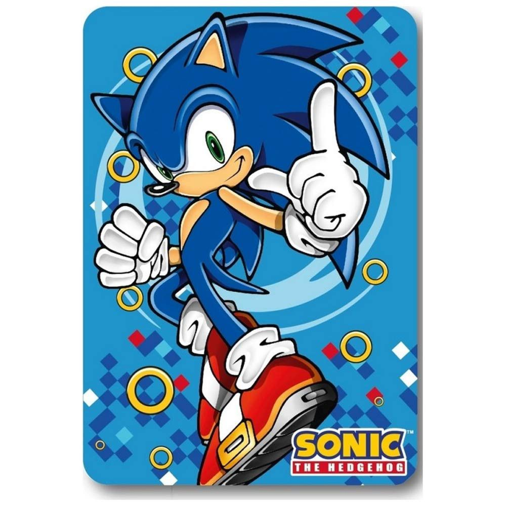 Sonic The Hedgehog Fleece Tæppe 140x100c