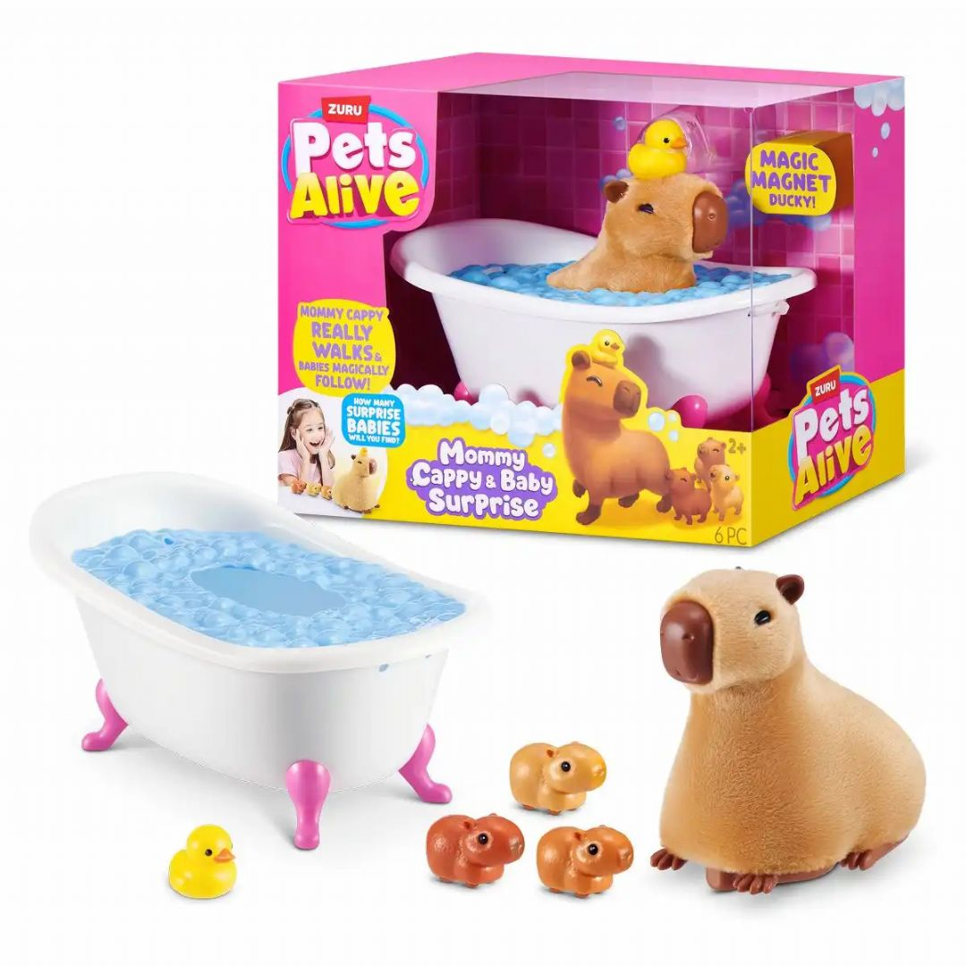 Pets Alive Mama Capybara med babyer